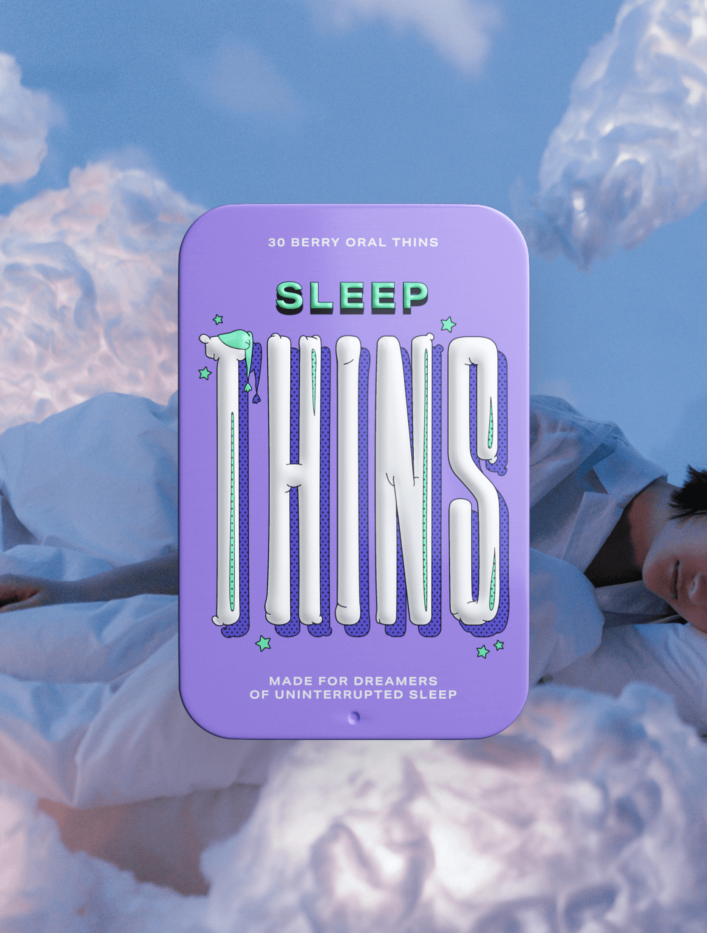 Sleep Thins’ front packaging design