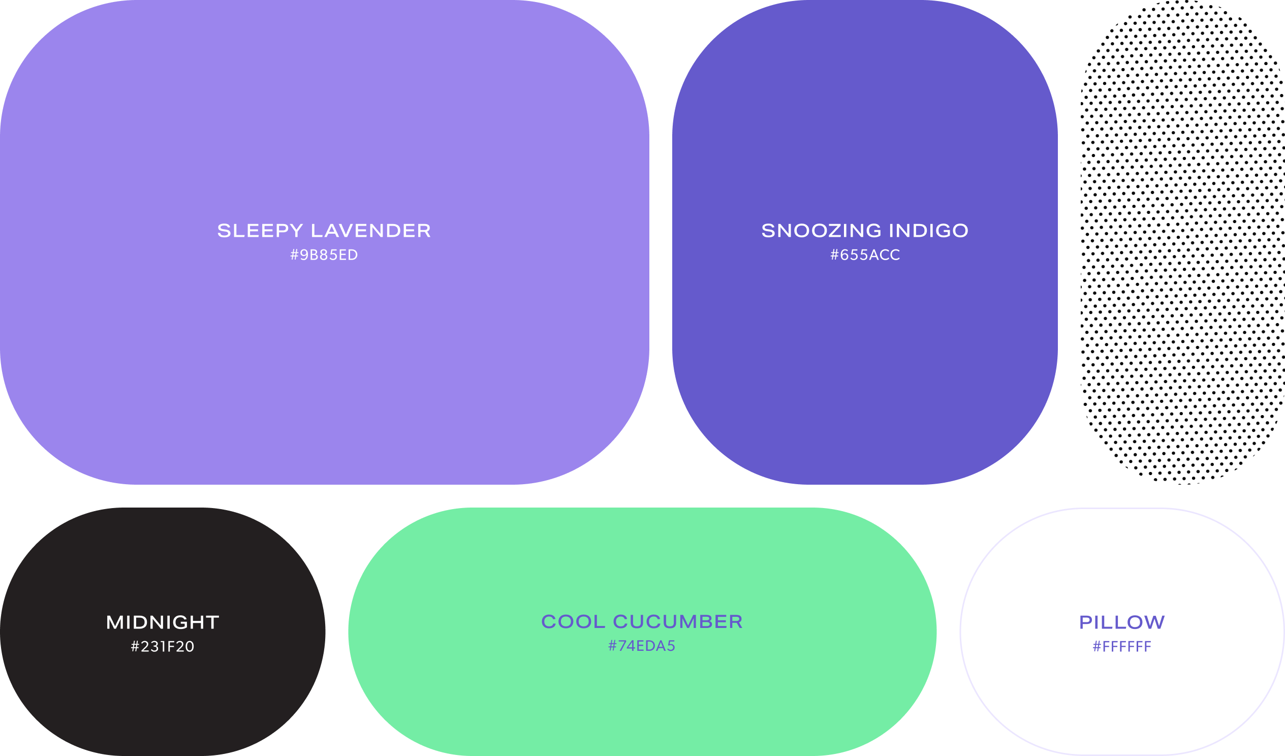 Colours used in the Sleep thins packaging.